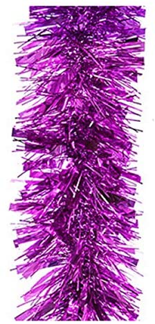 2 metre tinsel in dark pink