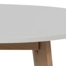 Load image into Gallery viewer, Raven White Wooden Round Designer Dining Table 4 Seats 90cm
