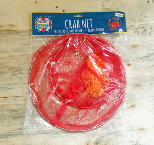 Crab Drop Nets with Spring Loaded Bait Holder Large 30cm Netting Trap with 11m of Rope and Plastic Bait Clip for Crabbing No Hooks
