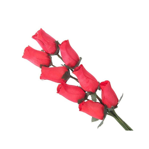 100 Wooden Roses In Many Colours - 100 Single Rose Stems For Creating Bouquets or Displays In Craft Projects and More