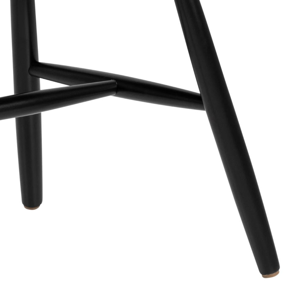 Riano Black Dining Chair With Wide Base And High Back, Set Of 2 Chairs