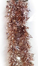 Load image into Gallery viewer, 2 metre rose gold christmas tinsel by Homestreet on a white ba
