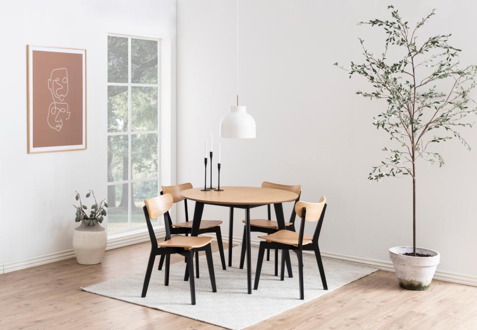 Roxby Round Oak Lacquered Dining Table 105cm Designer Furniture Range