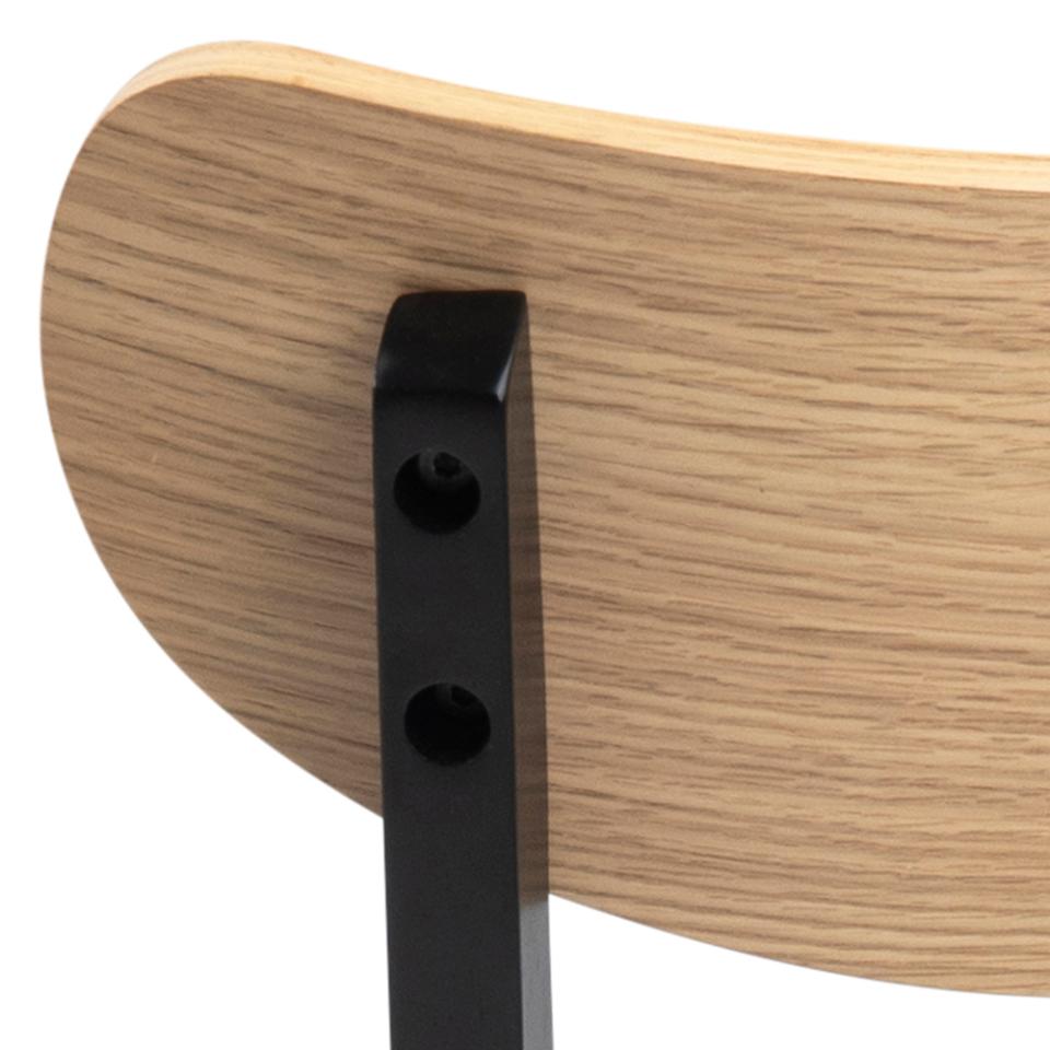 Roxby Dining Chair, Curved Wood Set Of 2, Black Oak Design in stock now