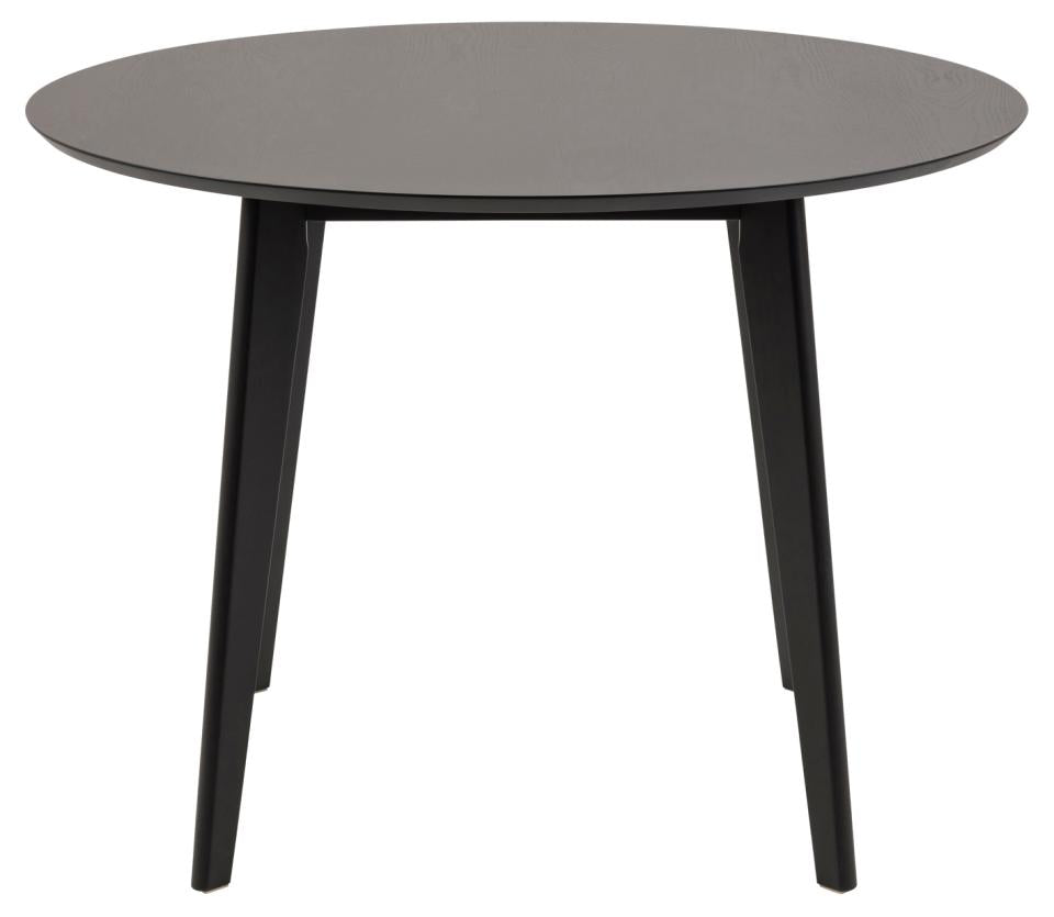 Roxby Round Oak Stained Black Dining Table 105cm Designer Furniture Range