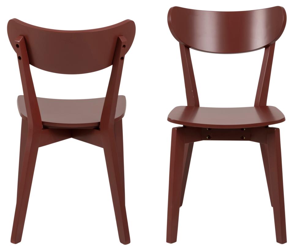 Roxby Curved Wood Dining Chair, Set Of 2, Terracotta Design In Stock Now