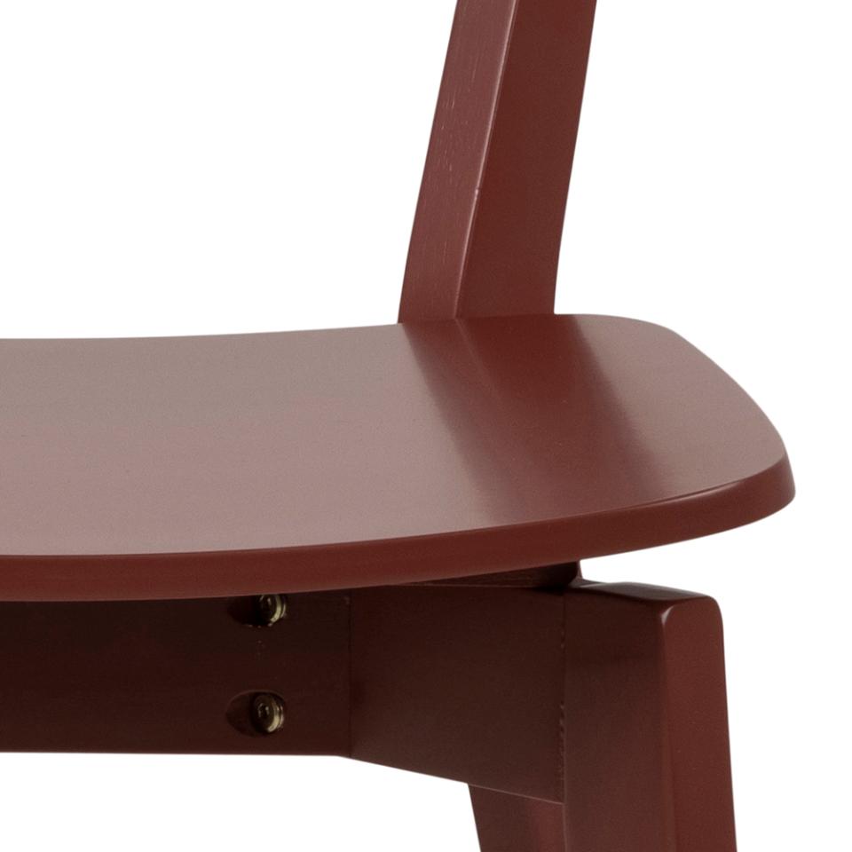Roxby Curved Wood Dining Chair, Set Of 2, Terracotta Design In Stock Now