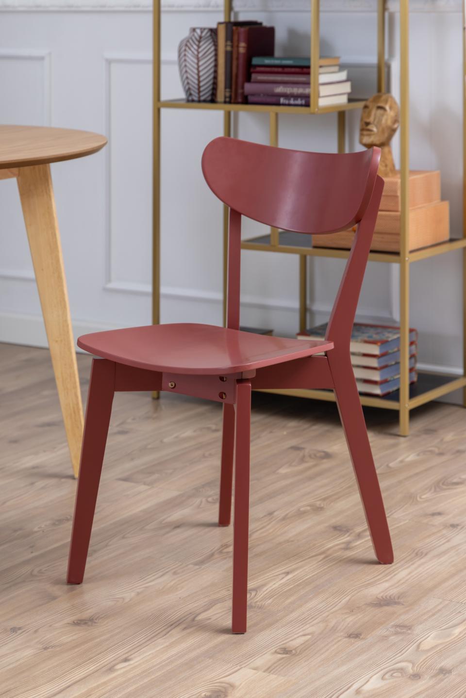Roxby Curved Wood Dining Chair, Set Of 2, Terracotta Design In Stock Now