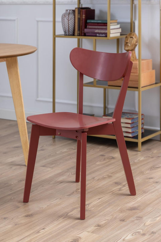 Roxby Curved Wood Dining Chair, Set Of 2, Terracotta Design In Stock Now