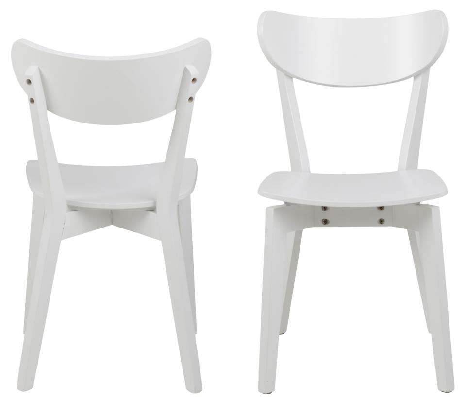 Roxby White Lacquered Wood Dining Chairs Set Of 2 In Stock Now No Delays