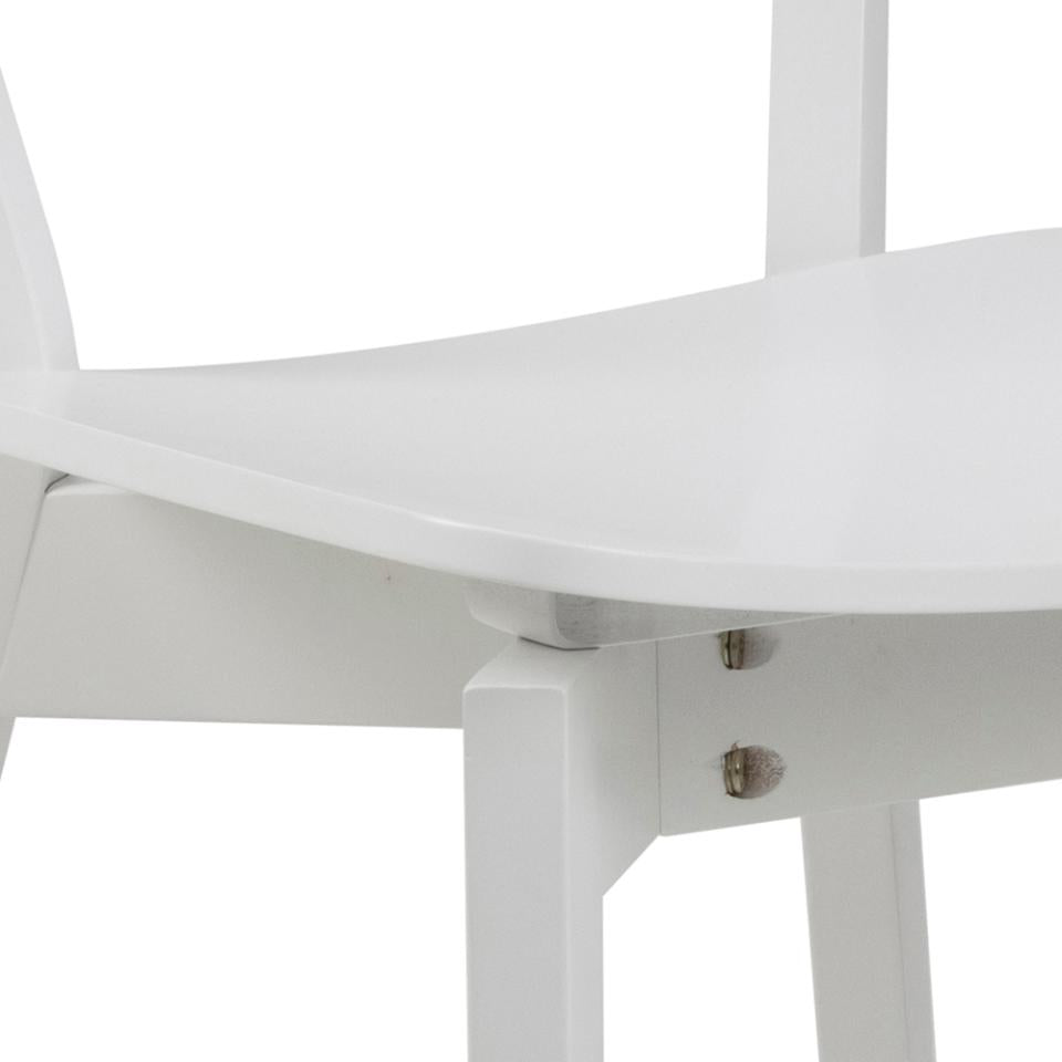 Roxby White Lacquered Wood Dining Chairs Set Of 2 In Stock Now No Delays