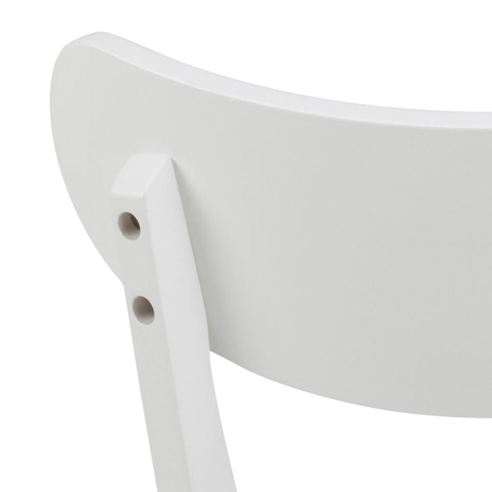 Roxby White Lacquered Wood Dining Chairs Set Of 2 In Stock Now No Delays