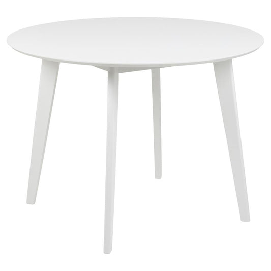 Roxby Round Oak White Dining Table 105x76cm Seats 4