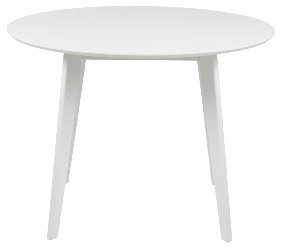 Roxby Round Oak White Dining Table 105x76cm Seats 4