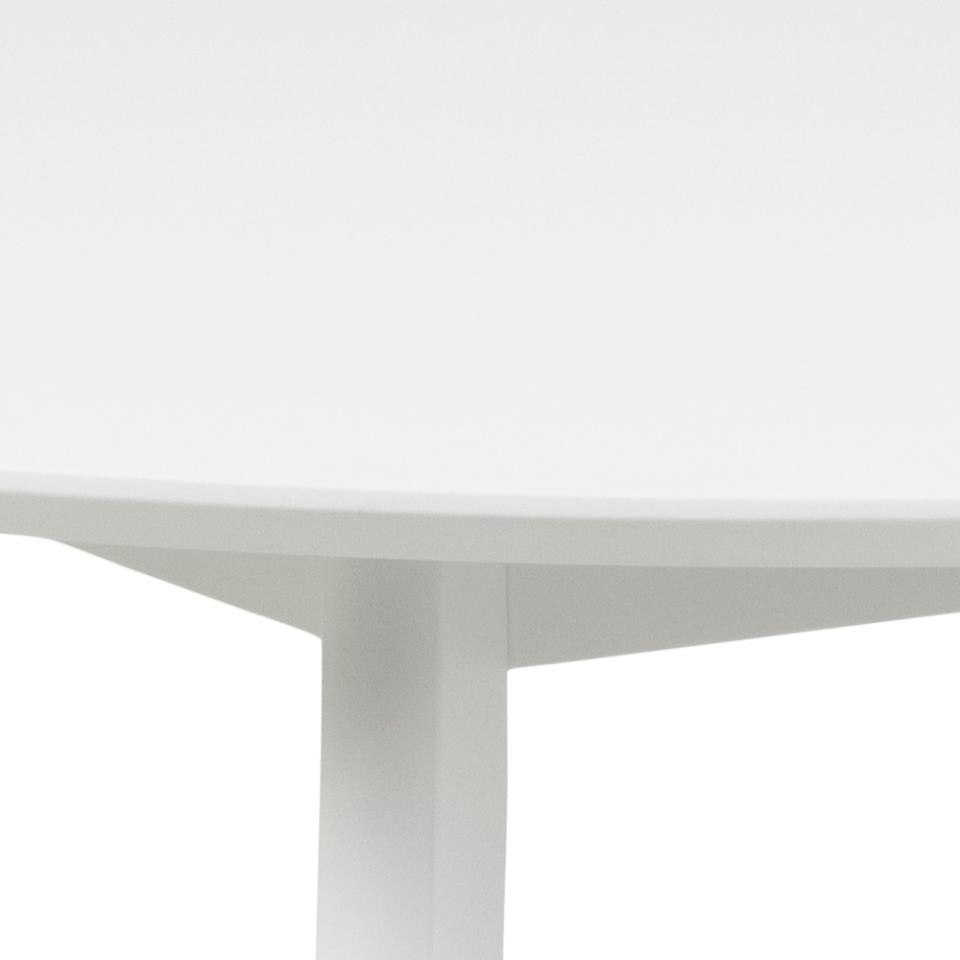 Roxby Round Oak White Dining Table 105x76cm Seats 4