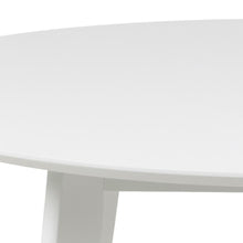 Load image into Gallery viewer, Roxby Pure White Round Oak Dining Table 105x76cm Seats 4
