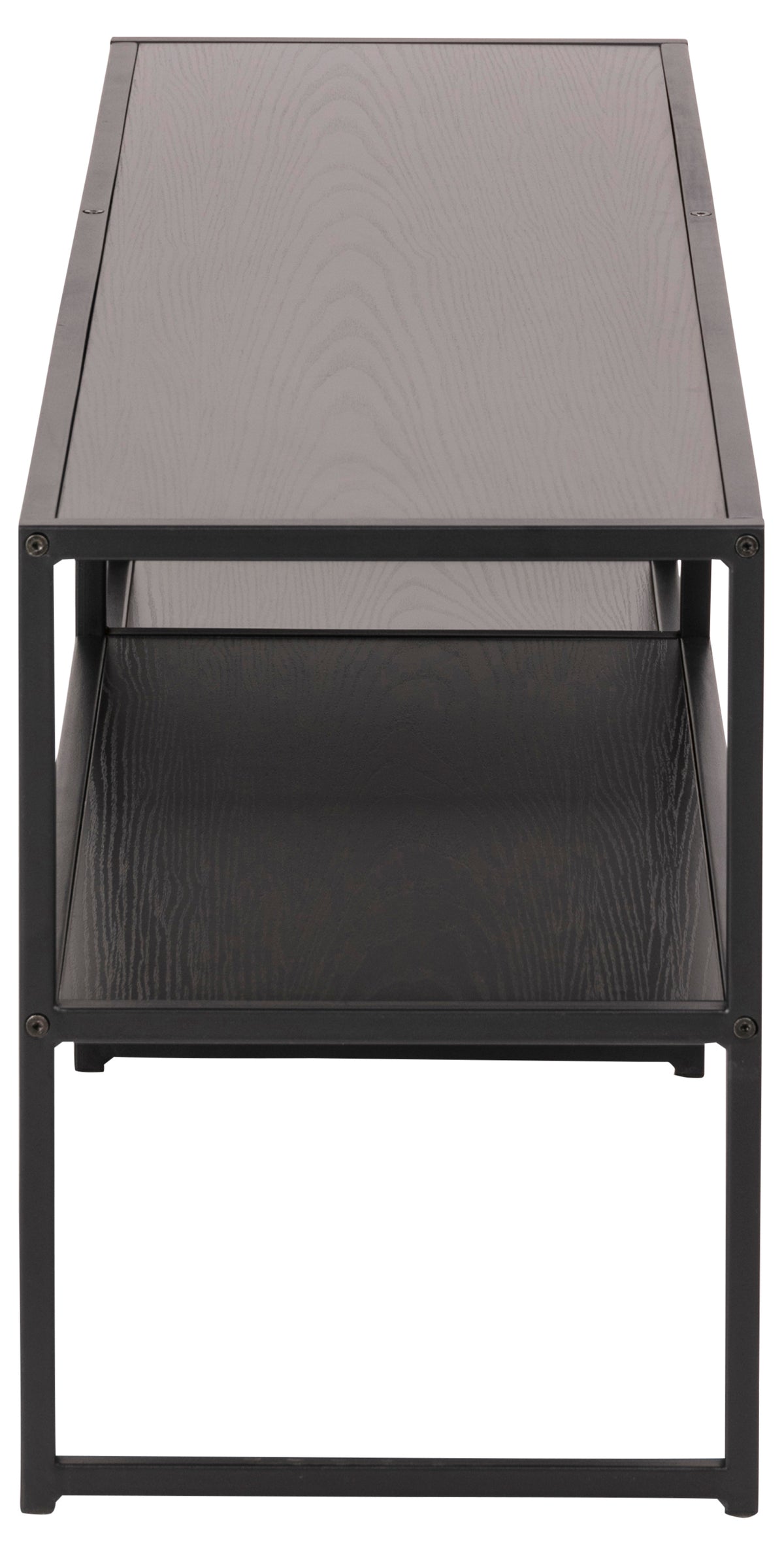 Seaford TV Shelving Unit With 3 Shelves In Black 120x33x46cm