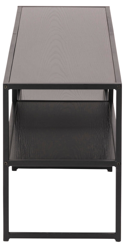 Seaford TV Shelving Unit With 3 Shelves In Black 120x33x46cm