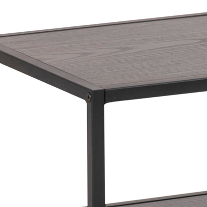 Seaford TV Shelving Unit With 3 Shelves In Black 120x33x46cm