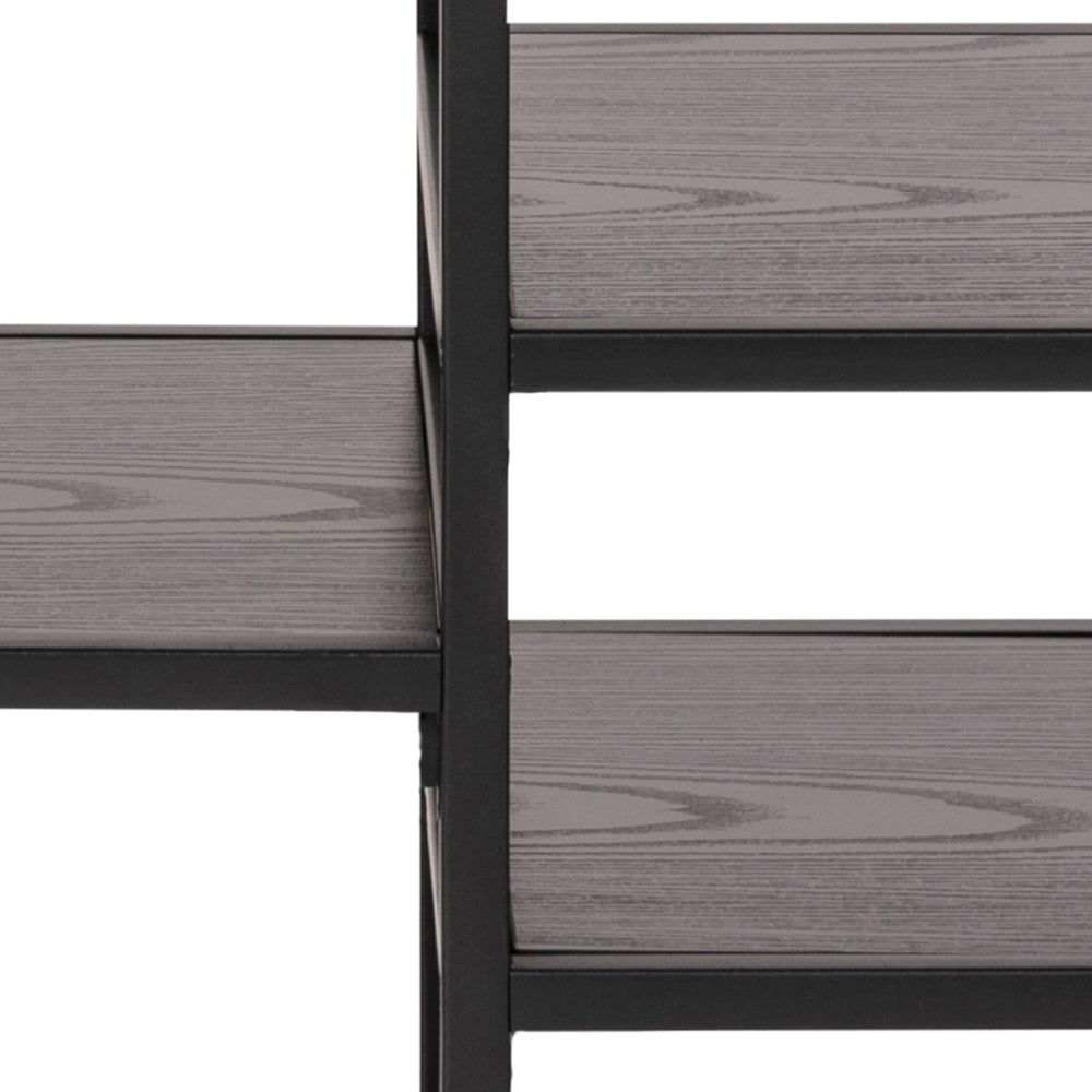 Seaford TV Shelving Unit With 3 Shelves In Black 120x33x46cm