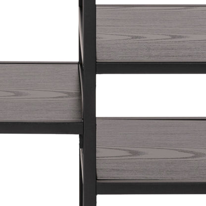 Seaford TV Shelving Unit With 3 Shelves In Black 120x33x46cm
