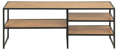 Seaford TV Shelving Unit With 3 Shelves In Oak 120x33x46cm