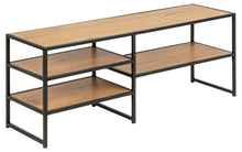 Load image into Gallery viewer, Seaford TV Shelving Unit With 3 Shelves In Oak 120x33x46cm
