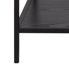 Load image into Gallery viewer, Seaford Coffee Table With Modern Glass Top And Black Metal Frame 90x55x50
