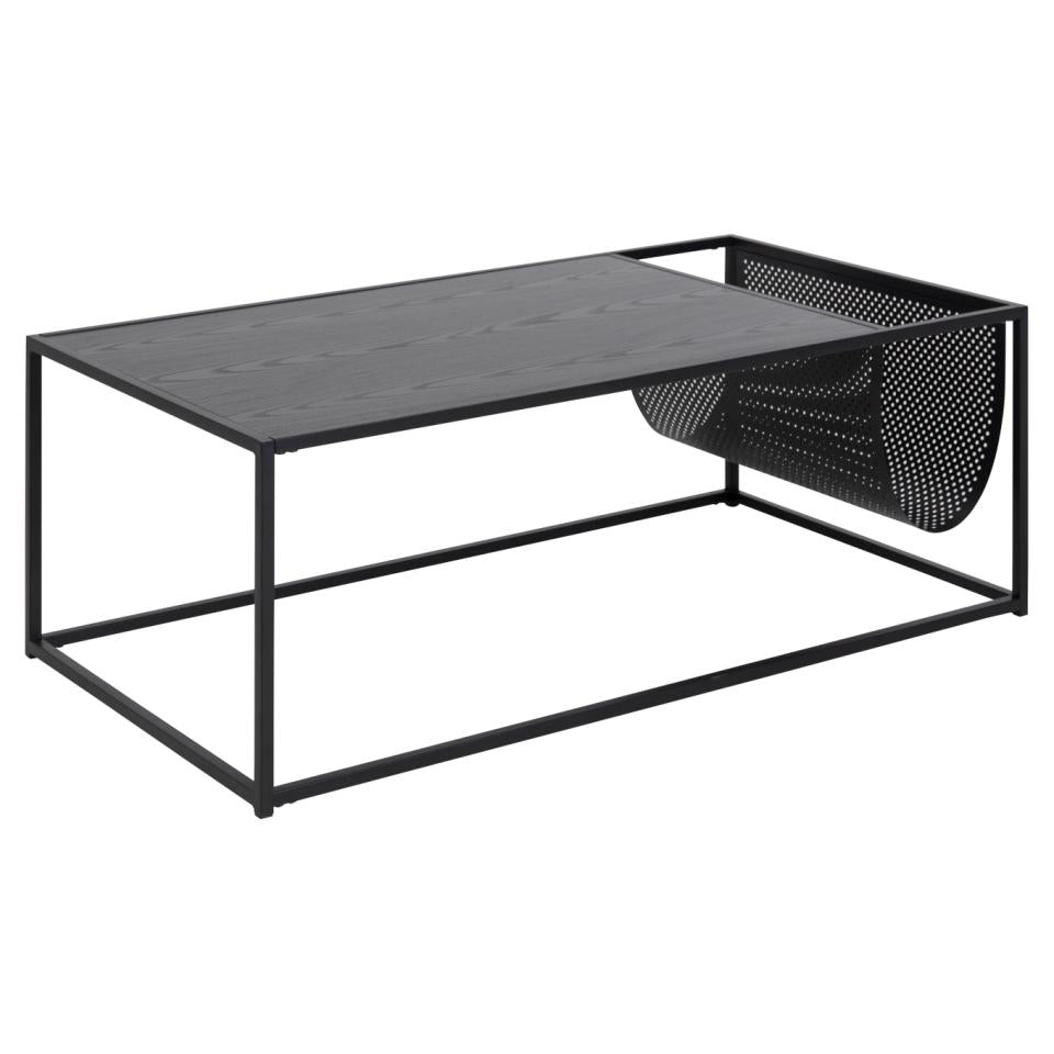 Seaford Coffee Table With Magazine Rack Black 110x60cm In Stock Now