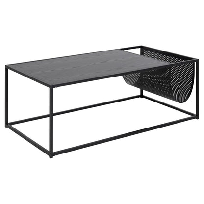 Seaford Coffee Table With Magazine Rack Black 110x60cm In Stock Now