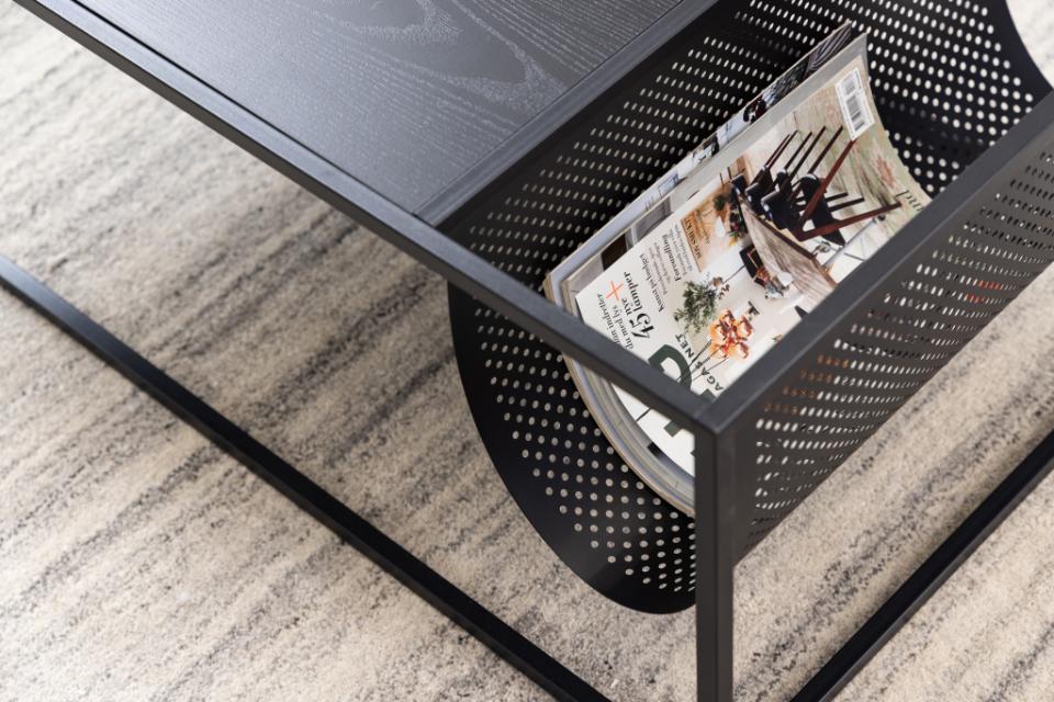 Seaford Coffee Table With Magazine Rack Black 110x60cm In Stock Now