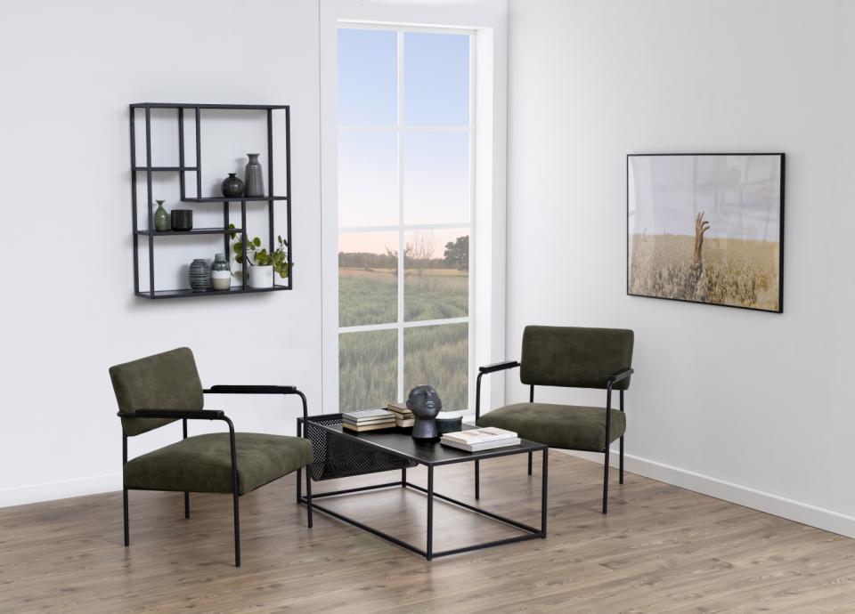 Seaford Coffee Table With Magazine Rack Black 110x60cm In Stock Now