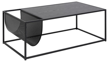 Seaford Coffee Table With Magazine Rack Black 110x60cm In Stock Now