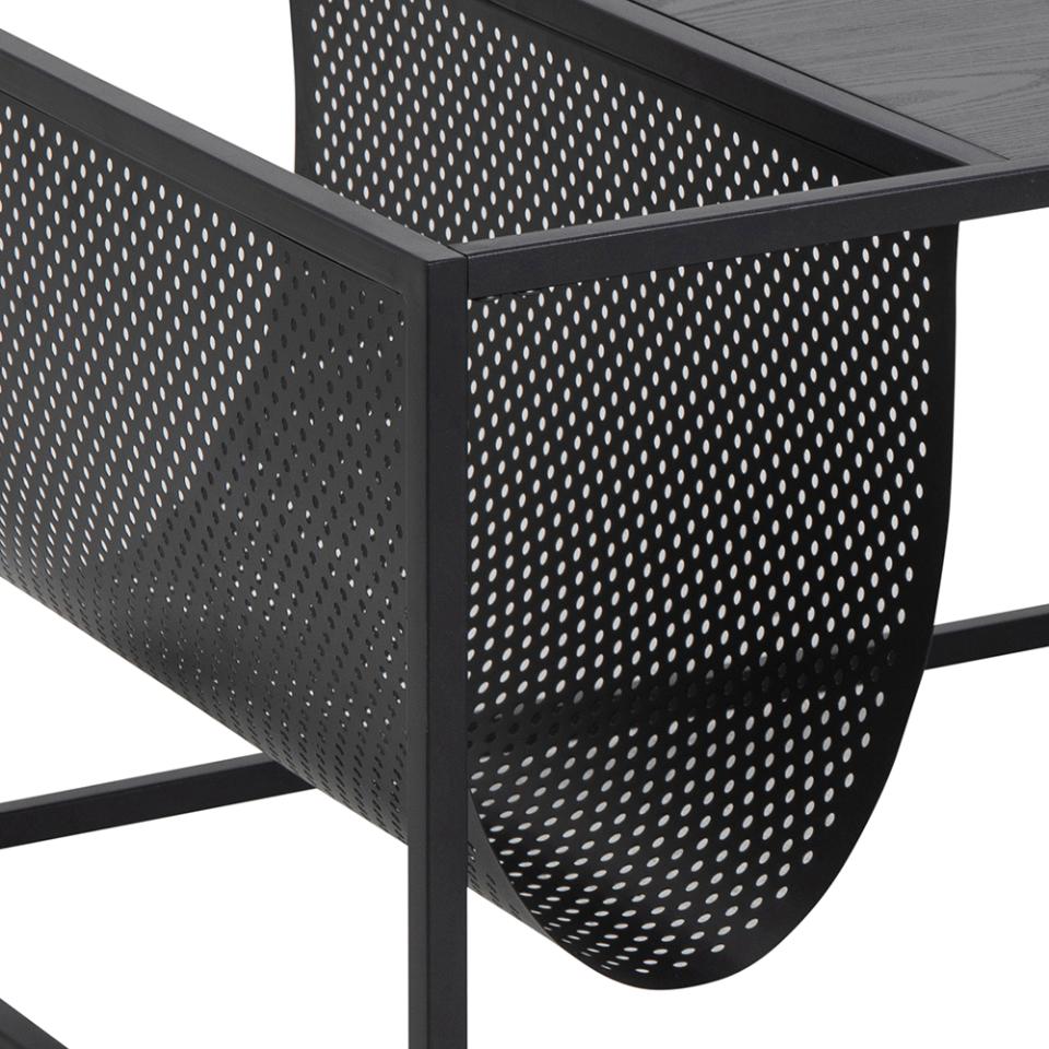 Seaford Coffee Table With Magazine Rack Black 110x60cm In Stock Now