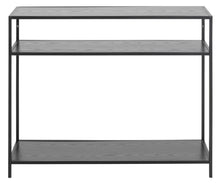 Load image into Gallery viewer, 100cm Seaford Console Table Shelf Storage Unit In Black 100x35x79cm
