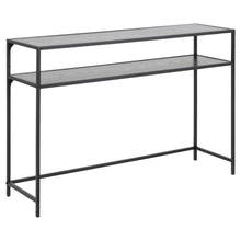 Load image into Gallery viewer, 120cm Seaford Console Table Large Shelf Storage Unit In Black 120x35x79cm
