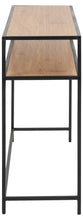 Load image into Gallery viewer, 120cm Seaford Console Table Large Shelf Storage Unit In Oak 120x35x79cm

