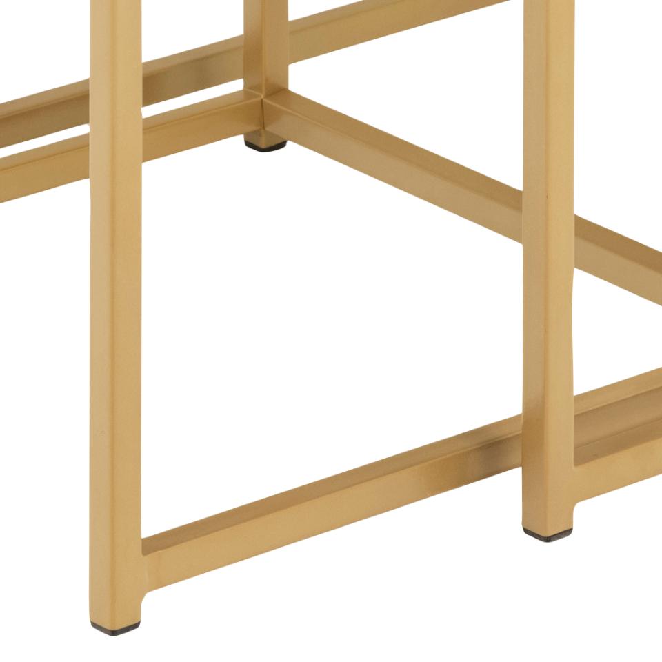 Seaford Nest Of Tables Black And Gold Stylish Design 50x50x45cm