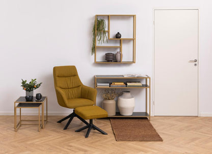 Seaford Nest Of Tables Black And Gold Stylish Design 50x50x45cm
