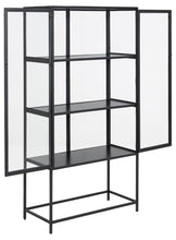 Load image into Gallery viewer, Seaford Display Cabinet With Solid Metal Frame Tall Clear Glass Door 77x35x150cm
