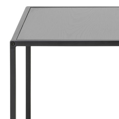 Seaford Nest Of Tables In Black With Metal Base 2 Piece 50cm