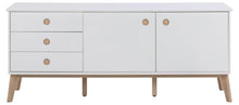 Load image into Gallery viewer, Century Sideboard Large Traditional White Oak Cabinet With 2 Doors And 3 Drawers 180x45x75cm
