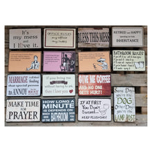 Load image into Gallery viewer, Wooden Laminated Sign &#39;Give A Man A Fish&#39; Ideal Humorous Gift Message Plaque 16x25cm
