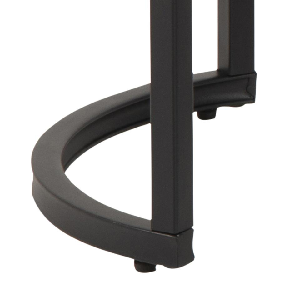Spiro Coffee Table Black Marble Glass And Metal Base 2pcs 70cm