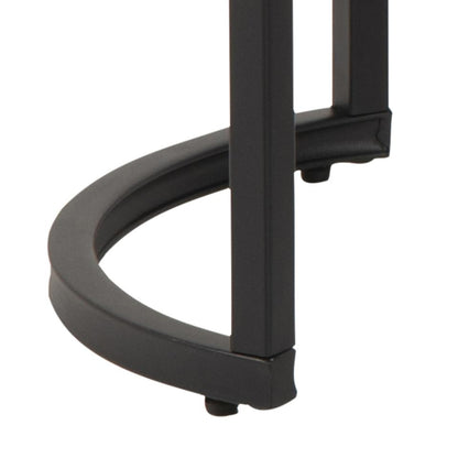 Spiro Coffee Table Black Marble Glass And Metal Base 2pcs 70cm