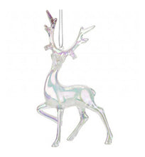 Load image into Gallery viewer, Iridescent Shimmer Stag Hanging Christmas Decoration Magical Reindeer Fairy Tale Themed Xmas Tree Pendant
