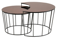 Load image into Gallery viewer, Sunmoon Dazzling Designer Coffee Table In Bronze Glass 76x45cm And 58x40cm
