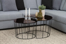 Load image into Gallery viewer, Sunmoon Dazzling Designer Coffee Table In Bronze Glass 76x45cm And 58x40cm

