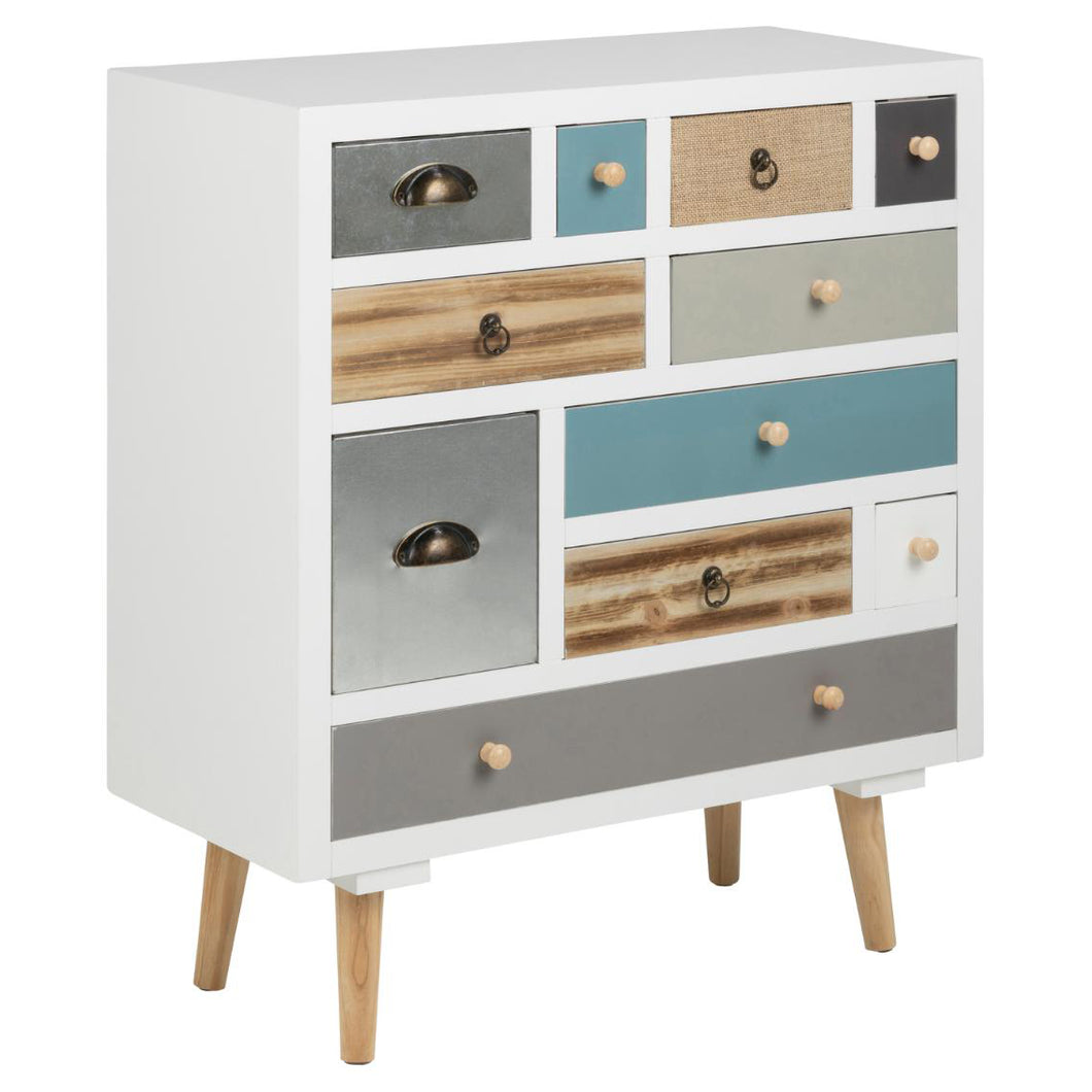 Thais Wooden Chest Of Drawers In White Grand On Trend Shabby Chic Furniture 70x32x81cm