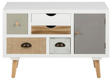 Load image into Gallery viewer, Lavish On Trend Shabby Chic Thais Wooden Chest Of Drawers In White 81x34x55cm
